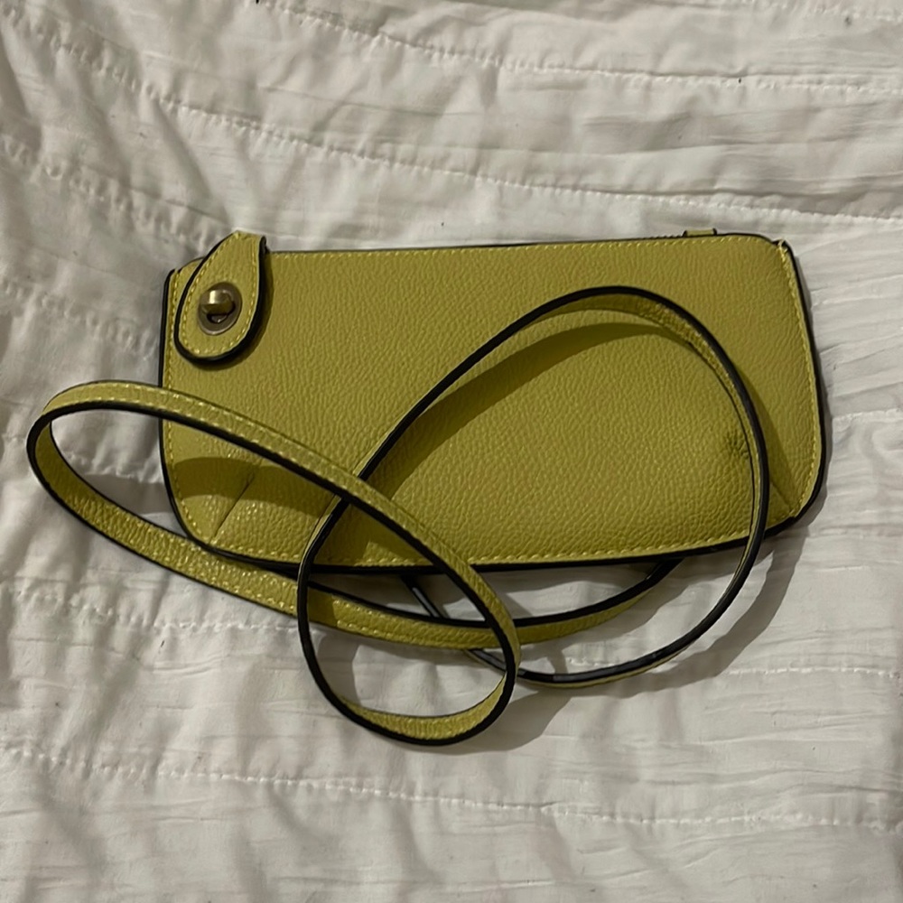 Joy Susan Mini Crossbody Wristlet Clutch Lime